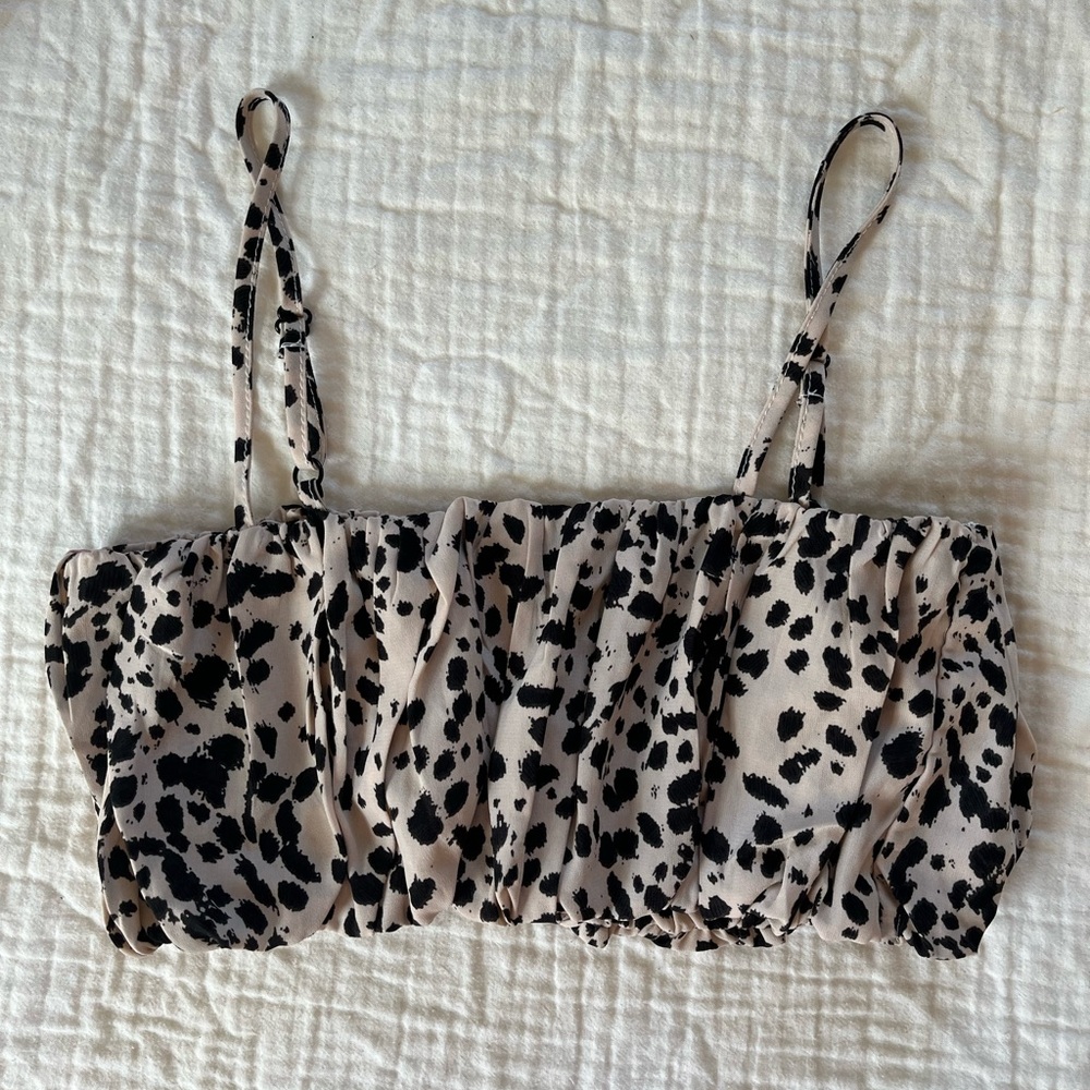 Leopard Print Crop Top size small